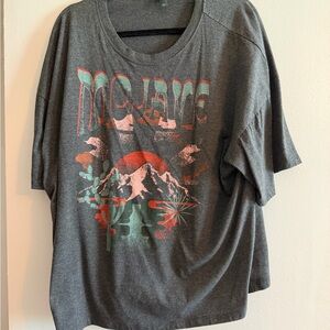 Wild Fable Women's Graphic Oversized T-Shirt Mojave desert scene Medium M